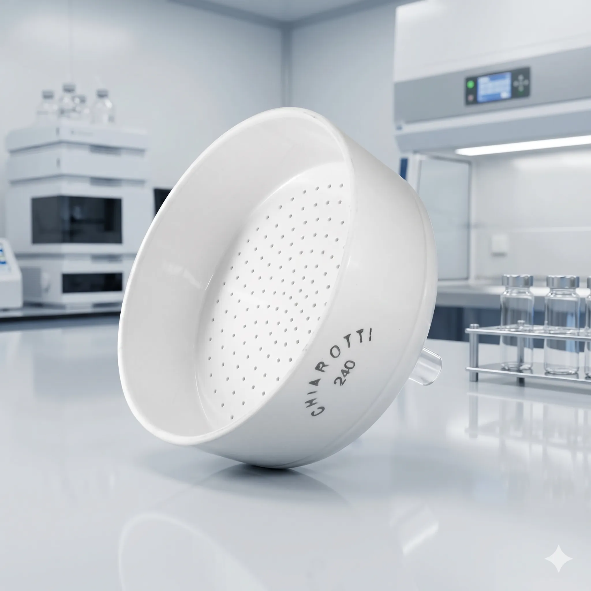 Funil de Buchnner Feito em Porcelana Esmaltado