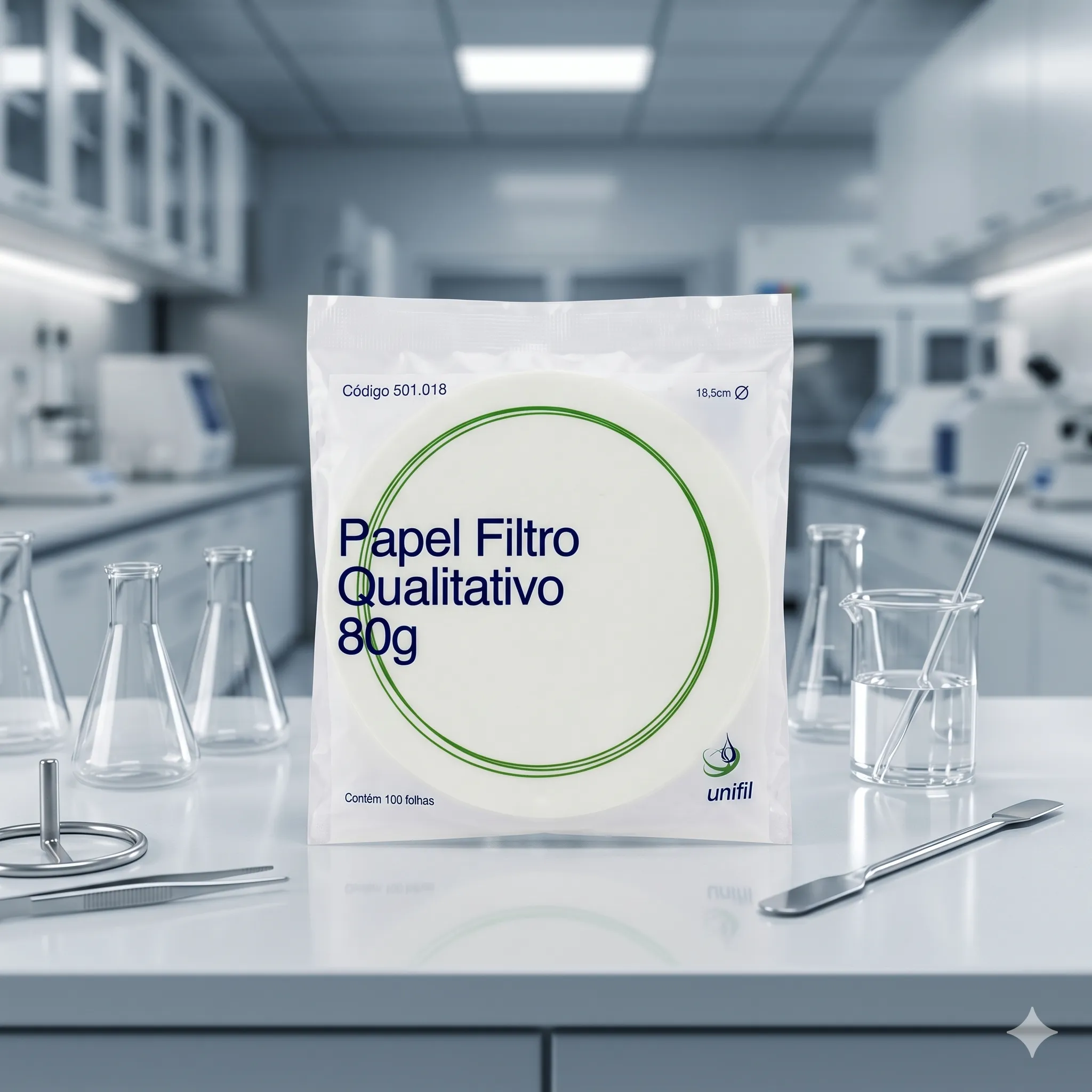 Papel Filtro Qualitativo 18,5cm