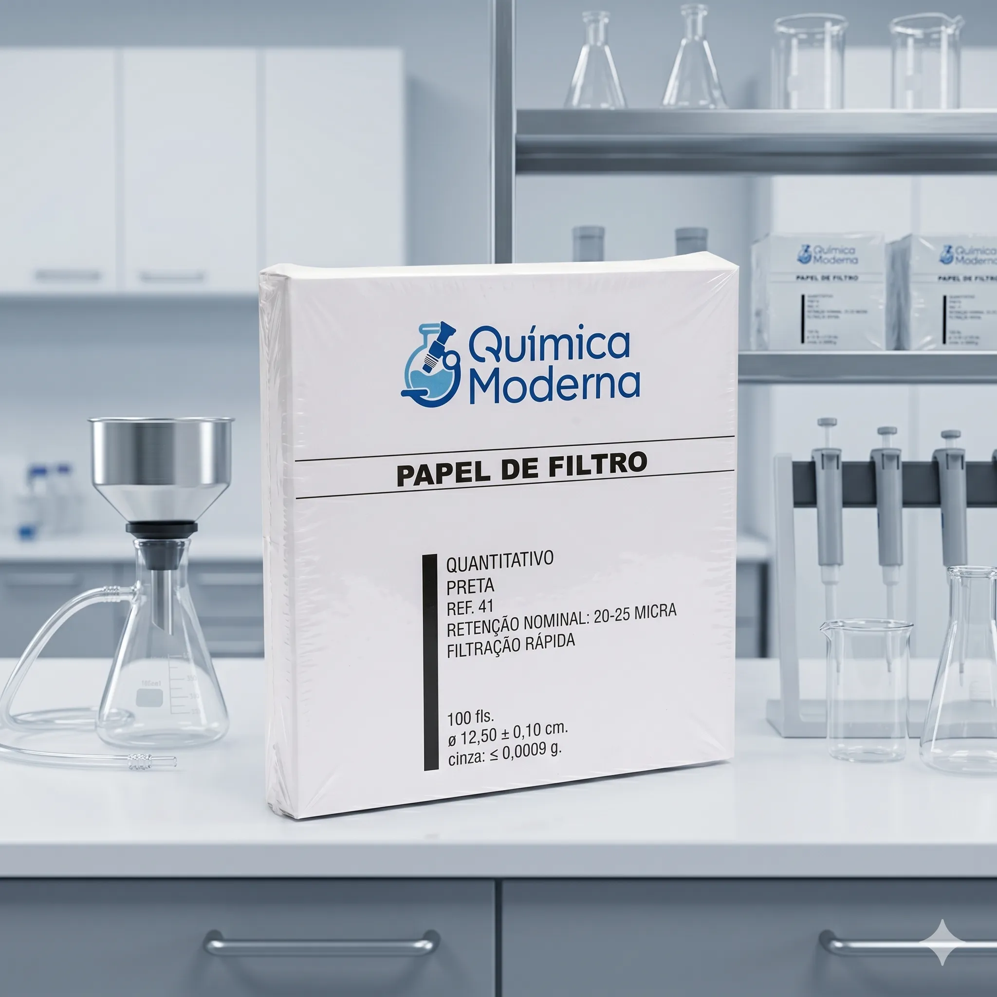 Papel Filtro Quantitativo Qm 12,5cm Fx Preta Ref. 41 C/100
